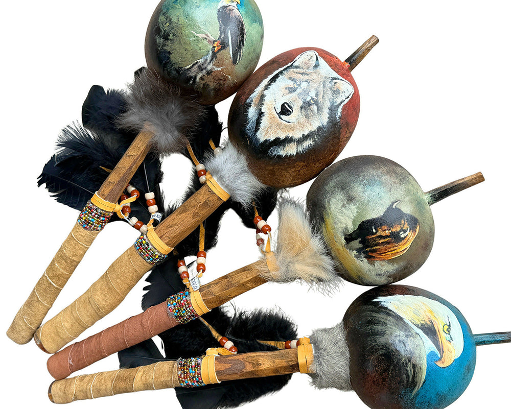 Mexican Hand Painted Rattles