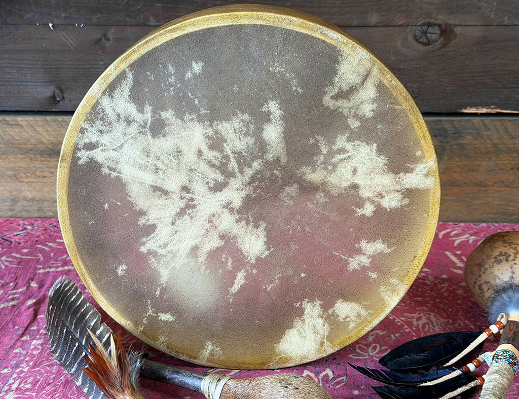 14" Buffalo Shamanic Drum Spiral Spread