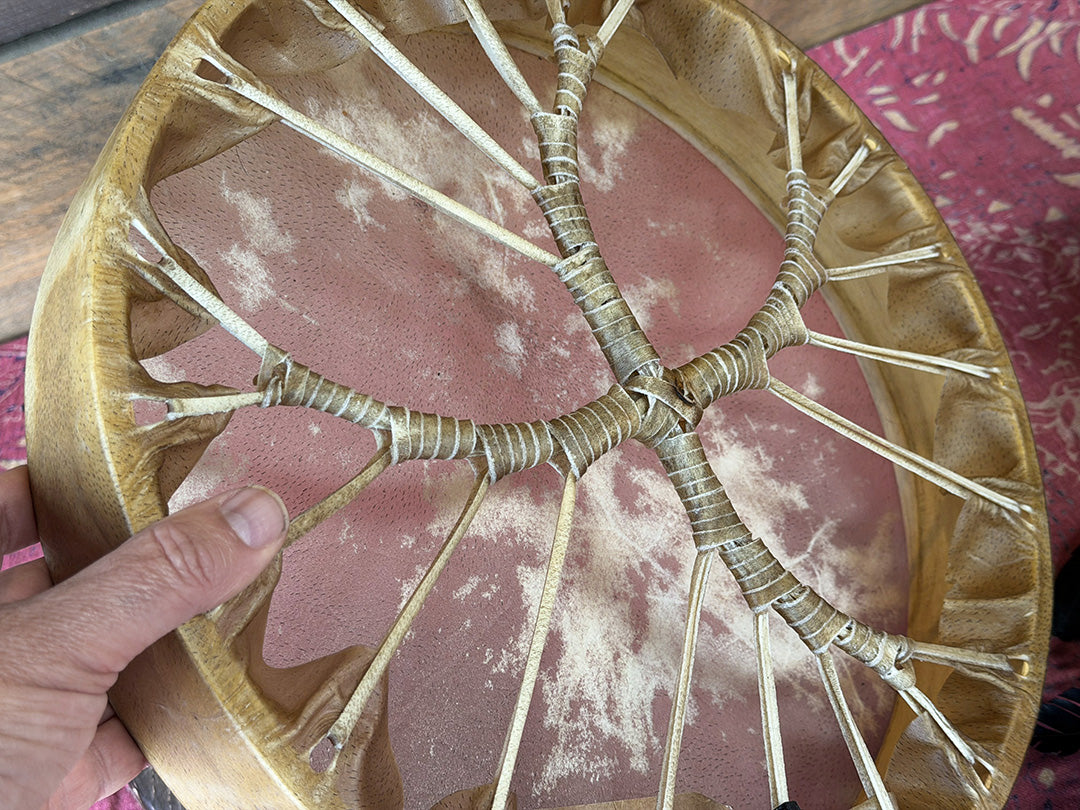 14" Buffalo Shamanic Drum Spiral Spread