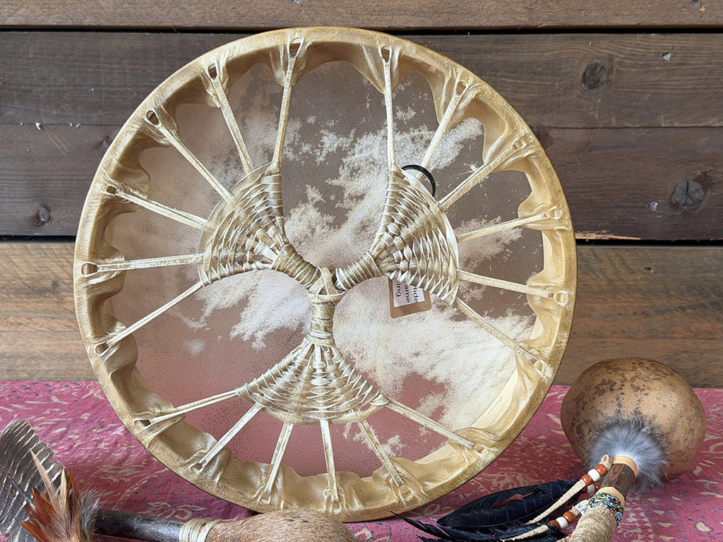 14" Buffalo Shamanic Drum Tri Star