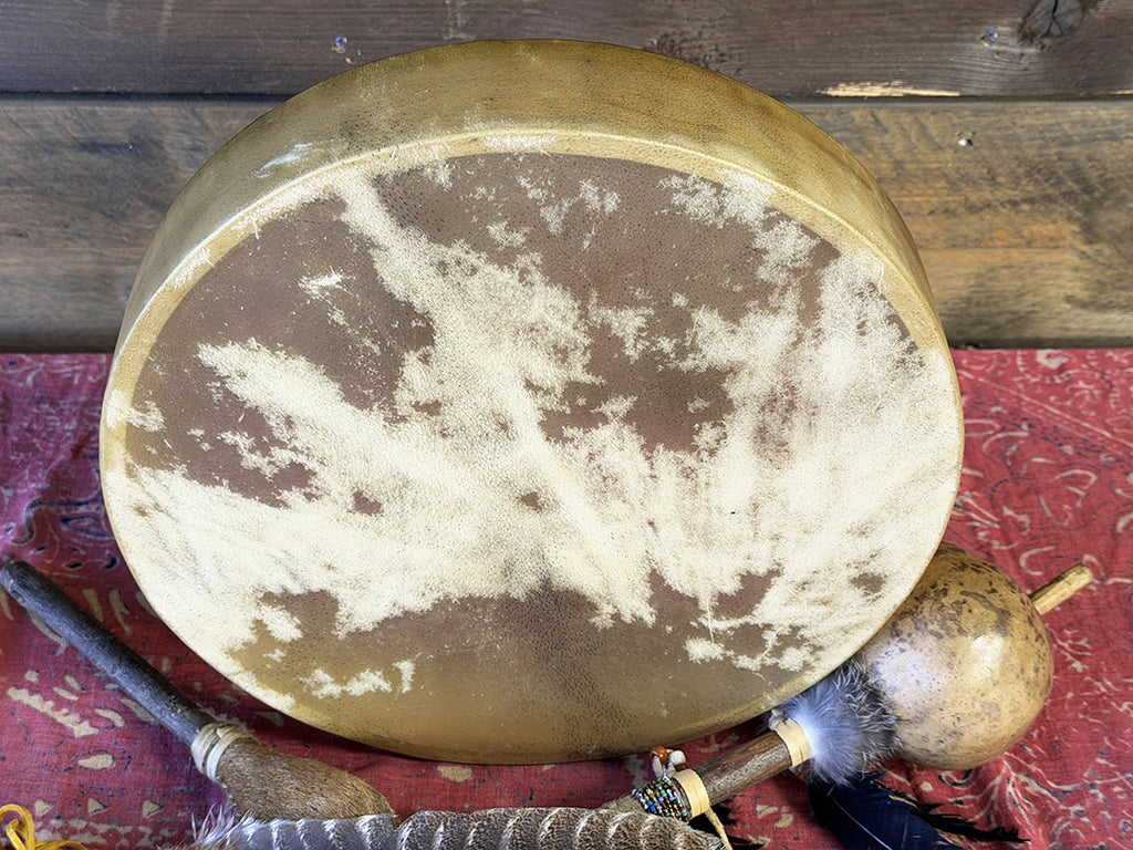 14" Buffalo Shamanic Drum Tri Star