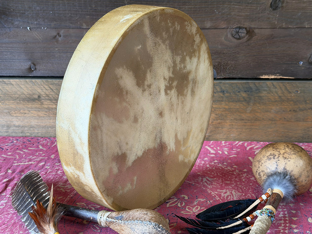 14" Buffalo Shamanic Drum Tri Star