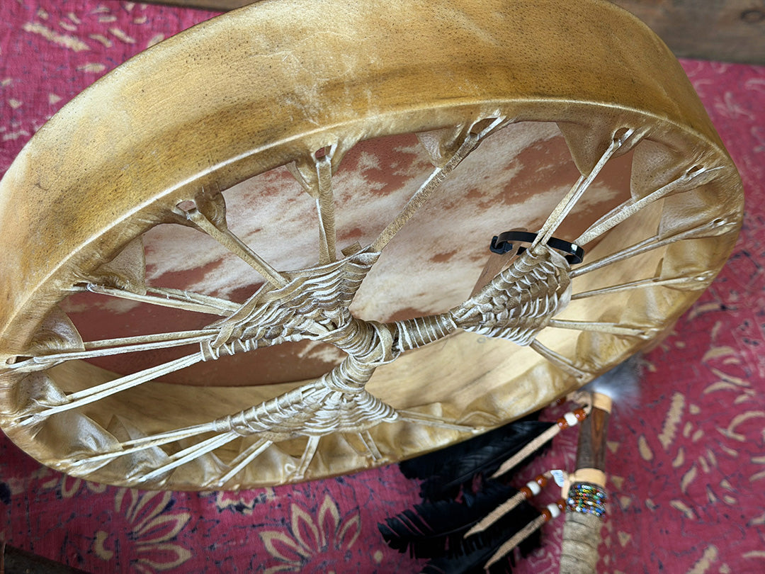 14" Buffalo Shamanic Drum Tri Star