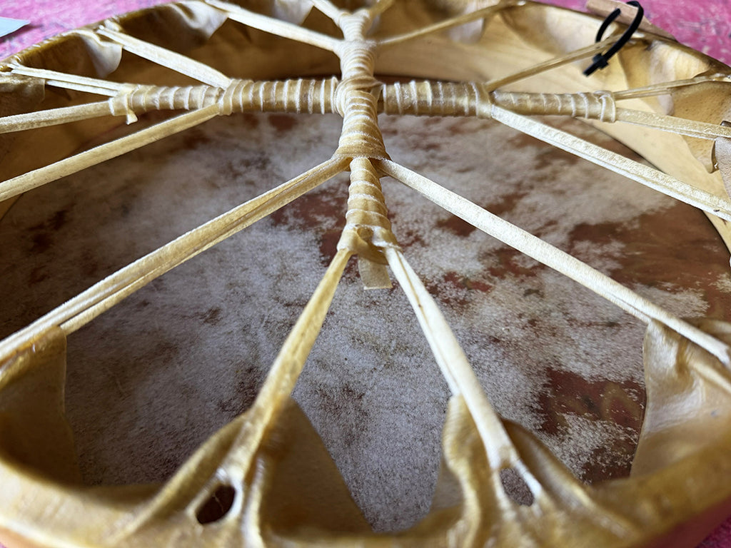 16" Buffalo Shamanic Drum Four Directional Star