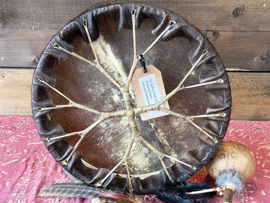 16" Buffalo Shamanic Drum American Native