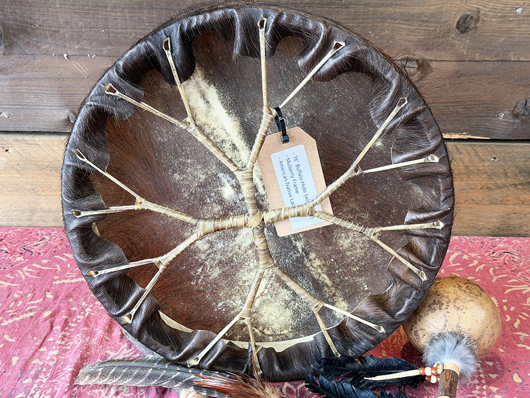 16" Buffalo Shamanic Drum American Native