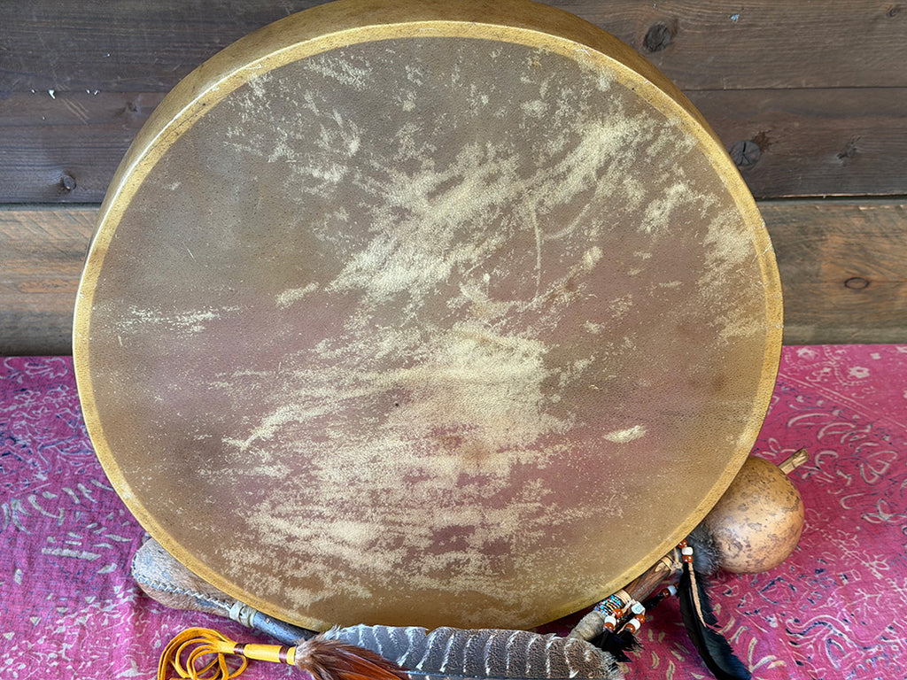 20" Buffalo Shamanic Drum Hybrid Spiral