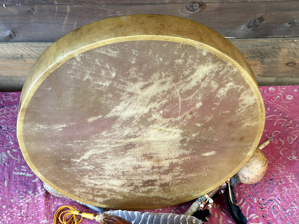20" Buffalo Shamanic Drum Hybrid Spiral