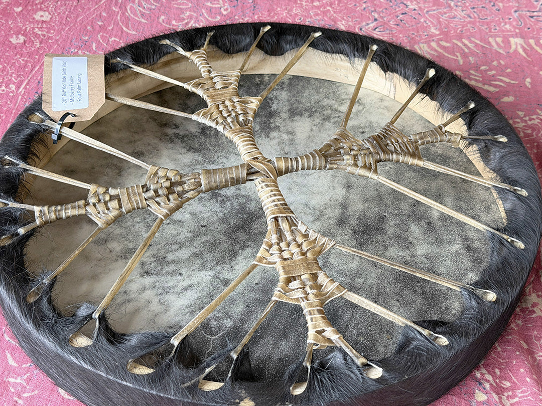 20" Buffalo Shamanic Drum Spiral Spread