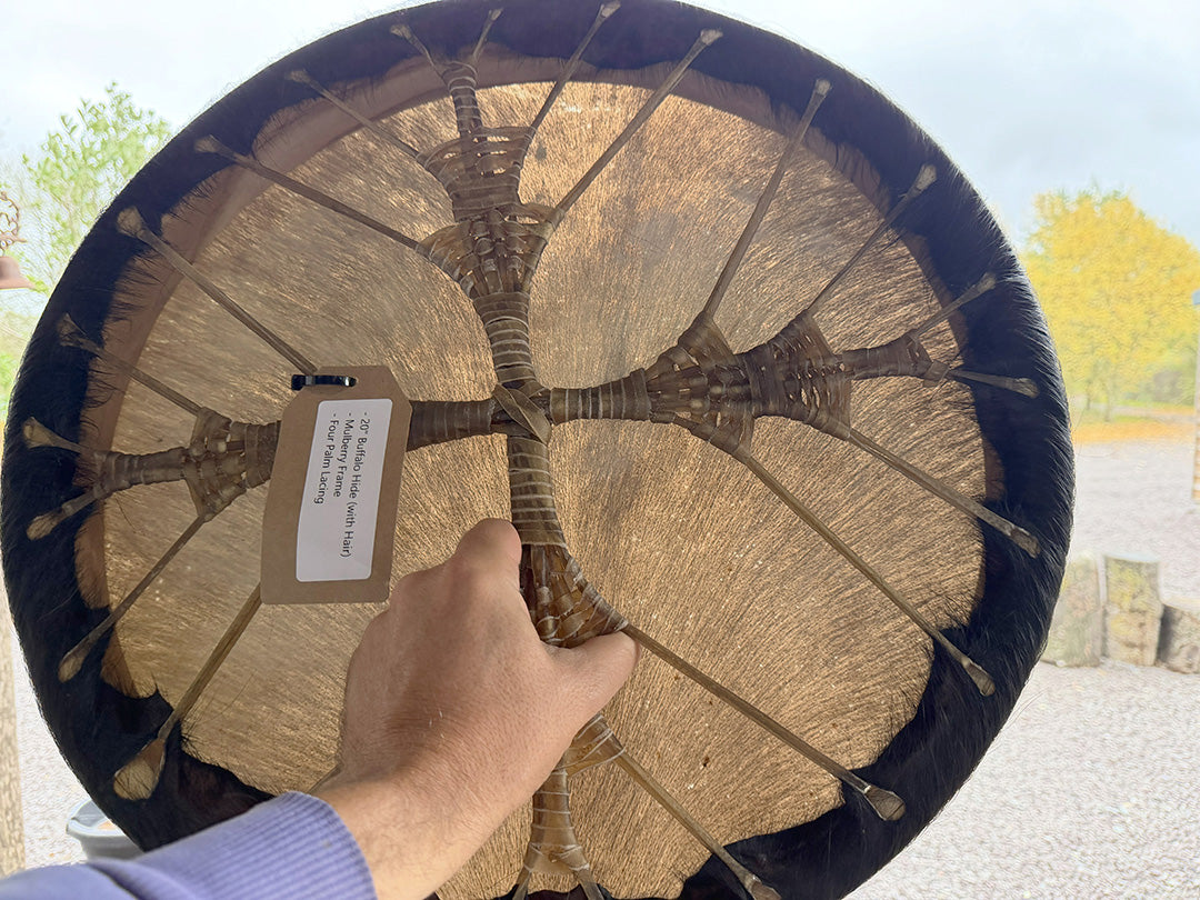 20" Buffalo Shamanic Drum Spiral Spread