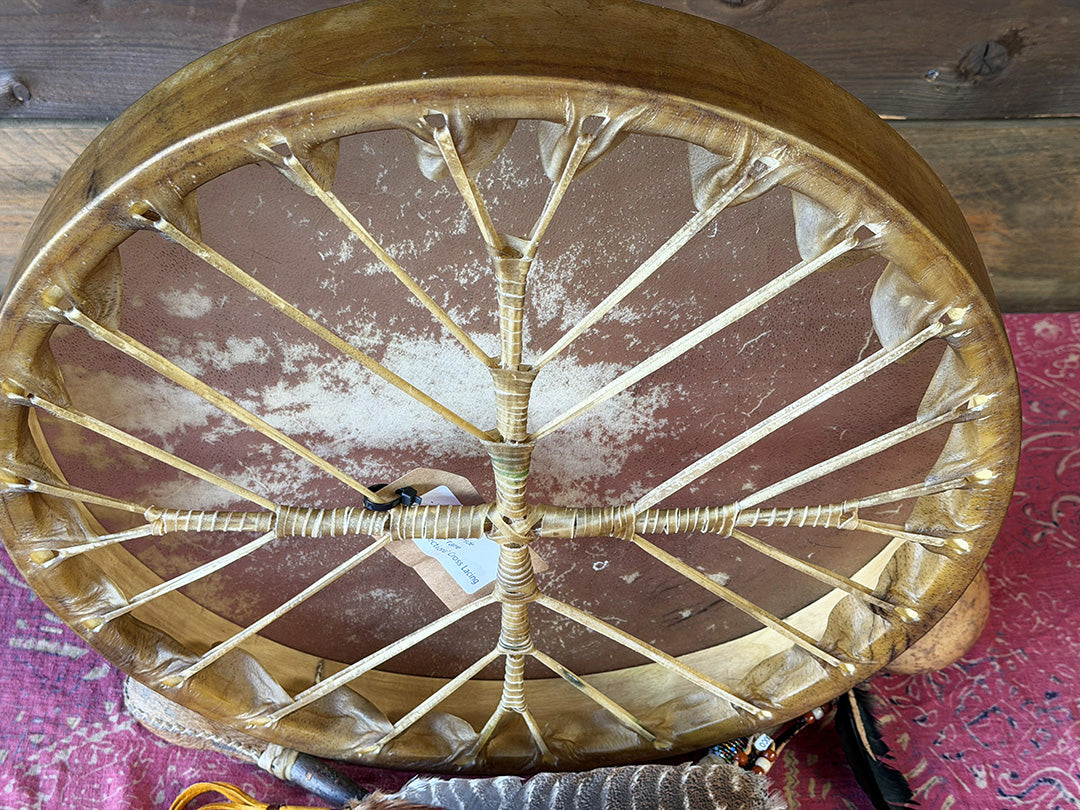 20" Buffalo Shamanic Drum Four Palm
