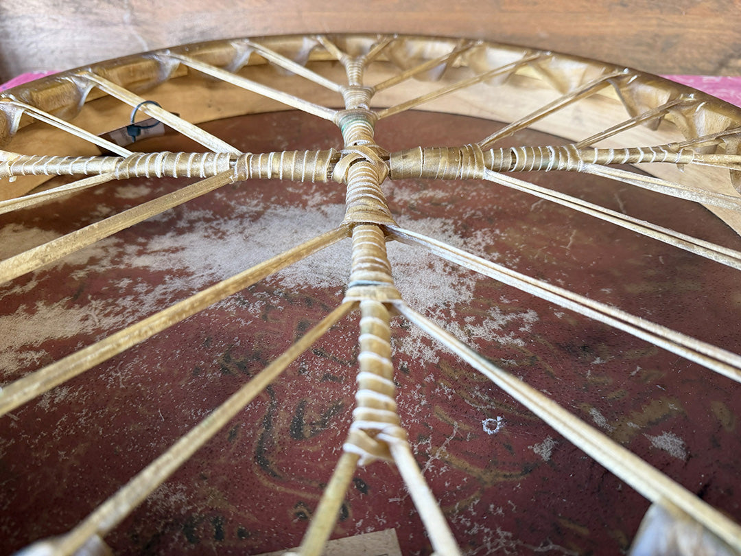 20" Buffalo Shamanic Drum Four Palm