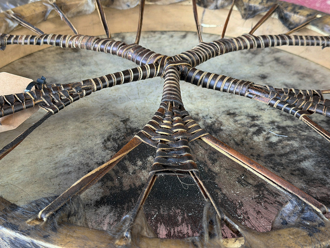20" Buffalo Shamanic Drum Five Way Cross