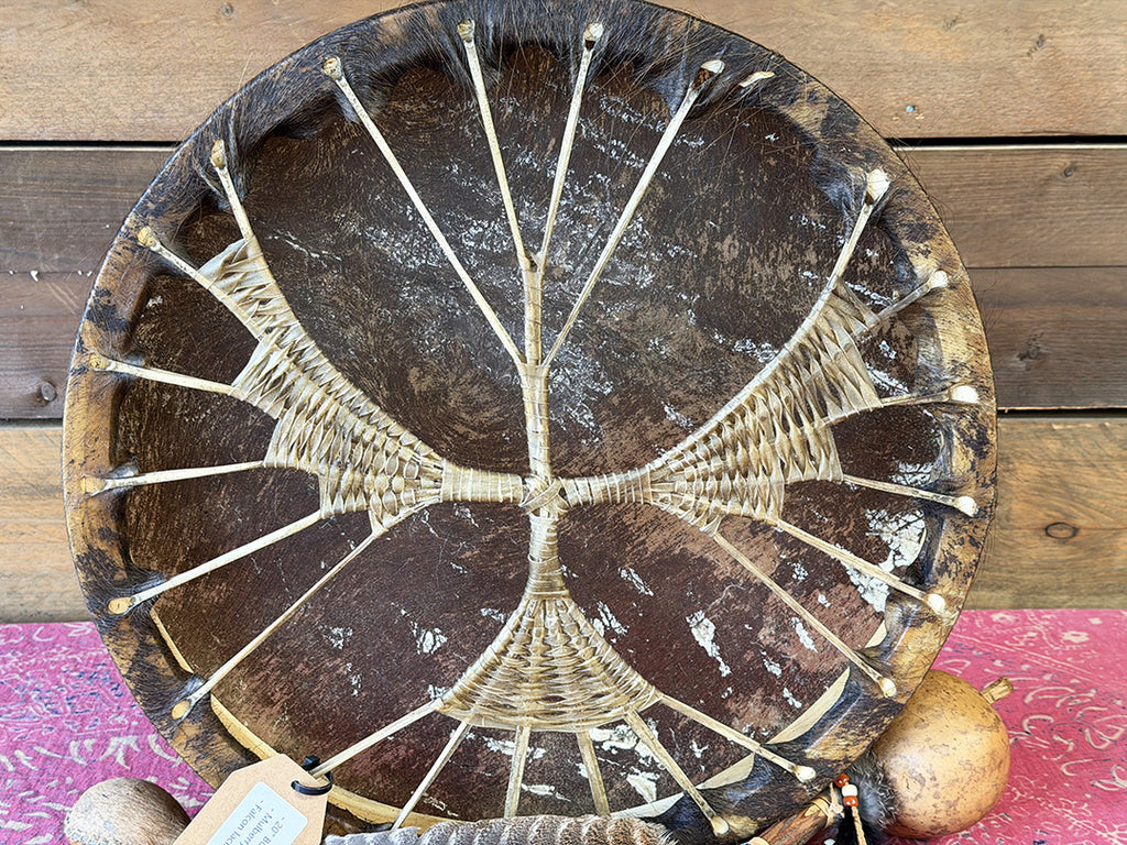 20" Buffalo Shamanic Drum Falcon