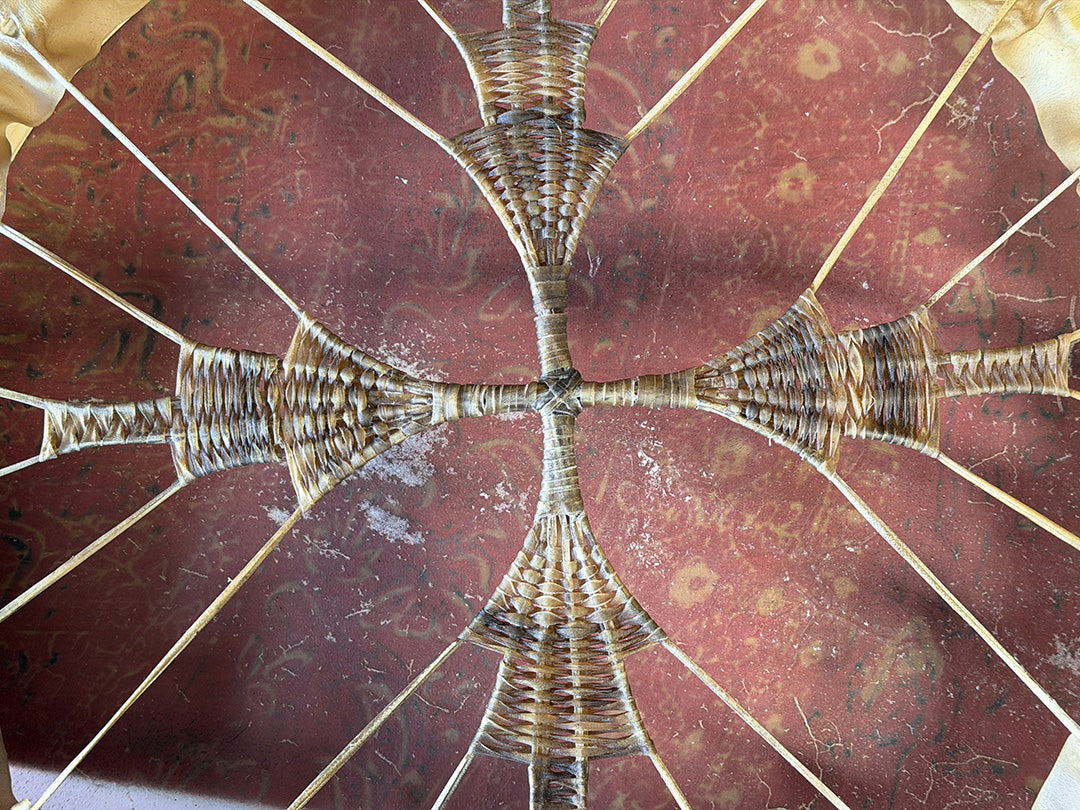 24" Buffalo Shamanic Drum Extended Cross