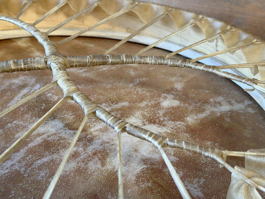 24" Buffalo Shamanic Drum Two Way Spiral