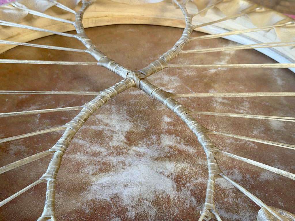 24" Buffalo Shamanic Drum Two Way Spiral