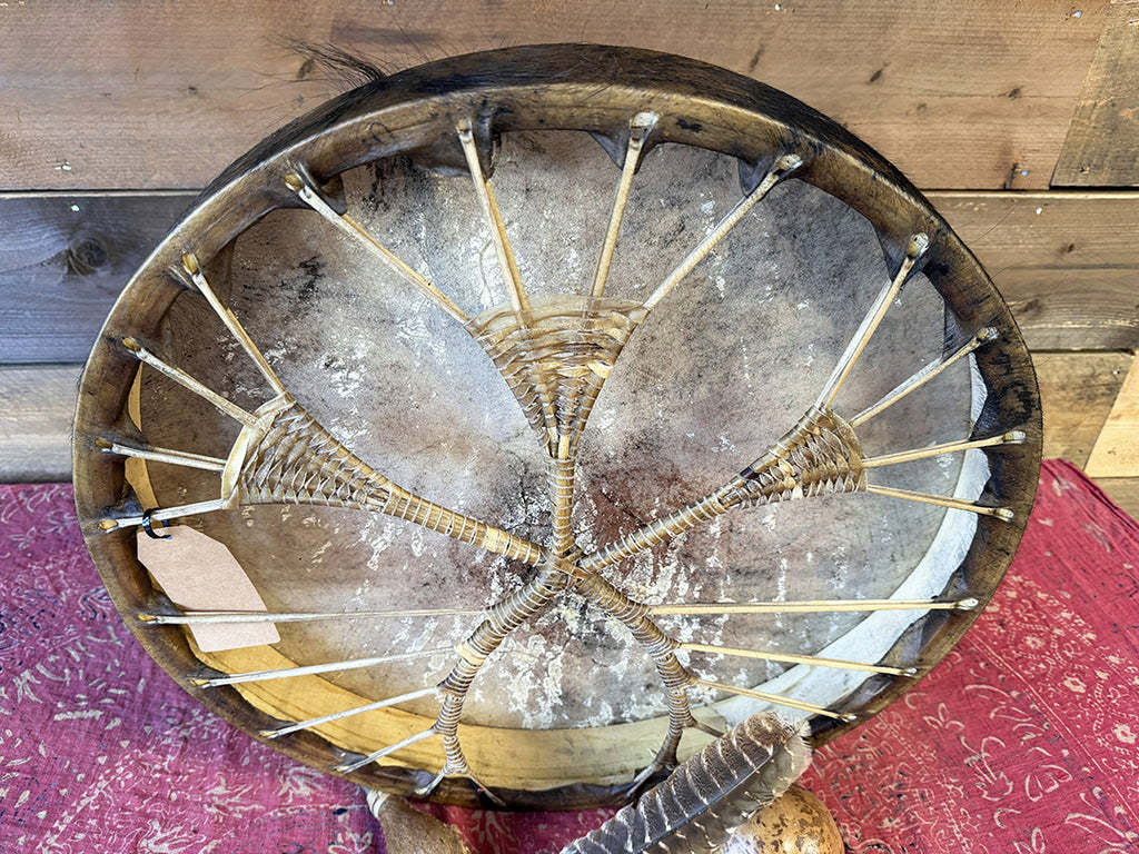 24" Buffalo Shamanic Drum Ankh