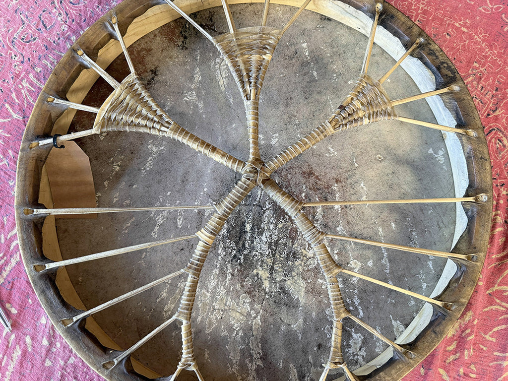 24" Buffalo Shamanic Drum Ankh