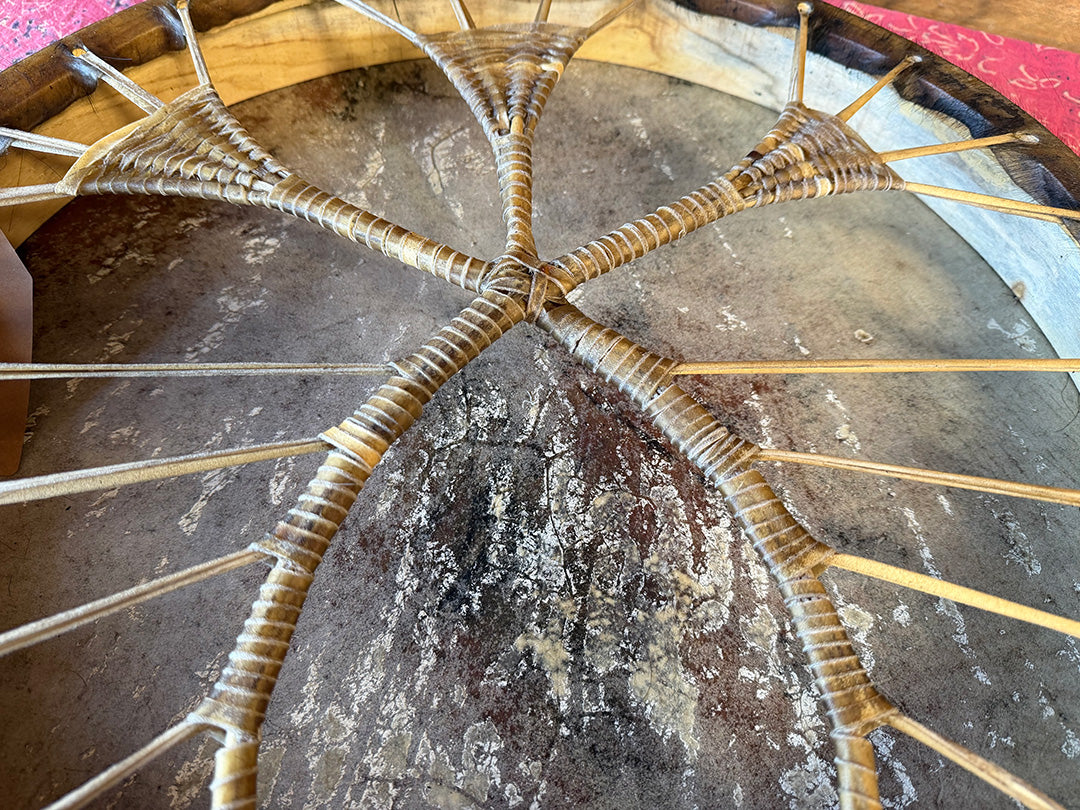 24" Buffalo Shamanic Drum Ankh