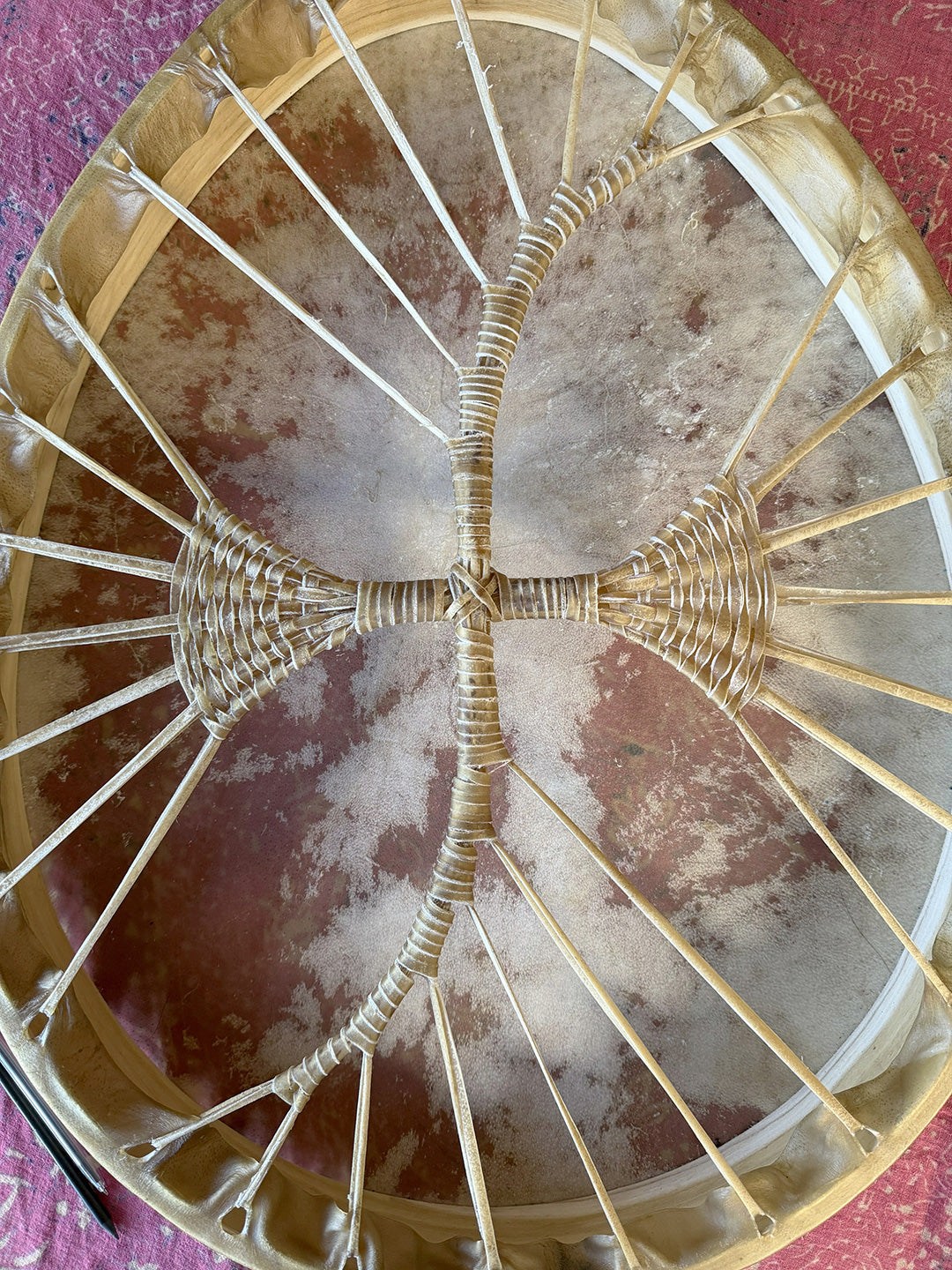 28" Oval Buffalo Shamanic Drum Two Way Spiral