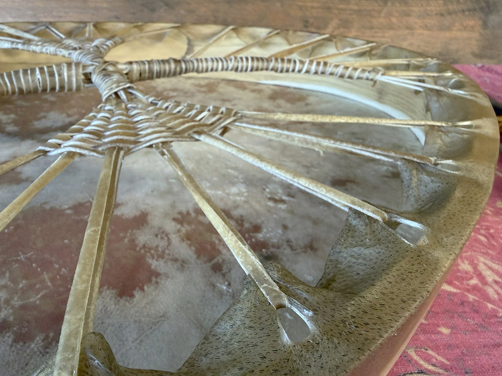 28" Oval Buffalo Shamanic Drum Two Way Spiral