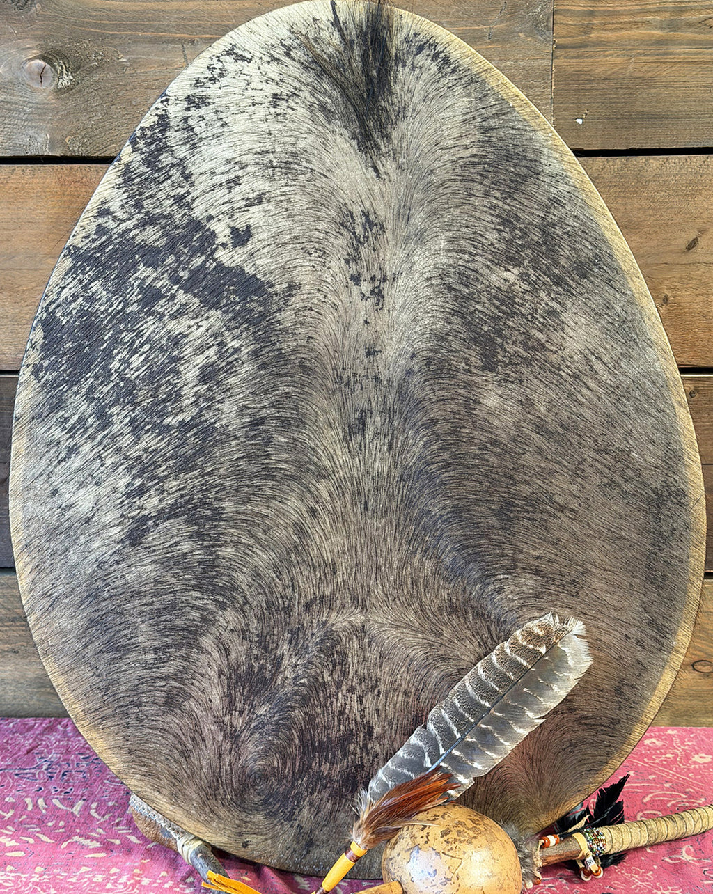 28" Oval Buffalo Shamanic Drum Dancing Lady