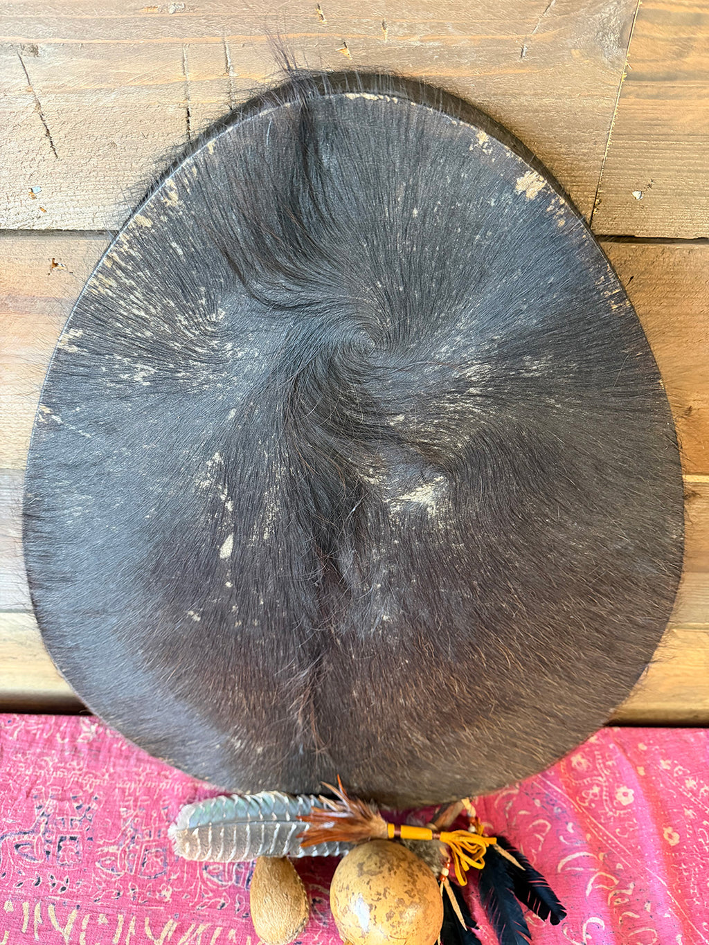 28" Oval Buffalo Shamanic Drum Ankh