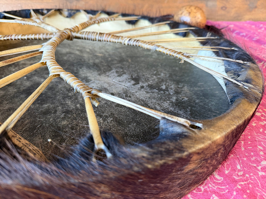 28" Oval Buffalo Shamanic Drum Ankh