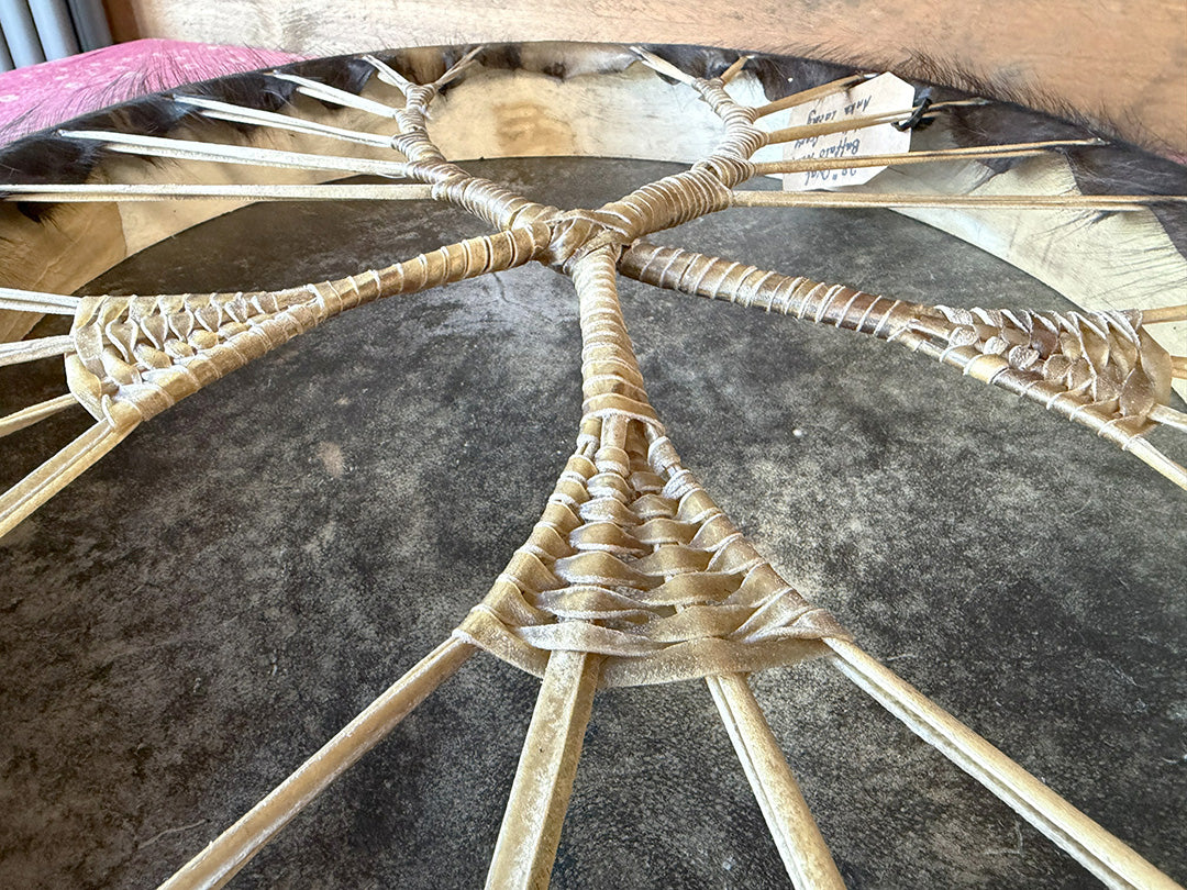 28" Oval Buffalo Shamanic Drum Ankh