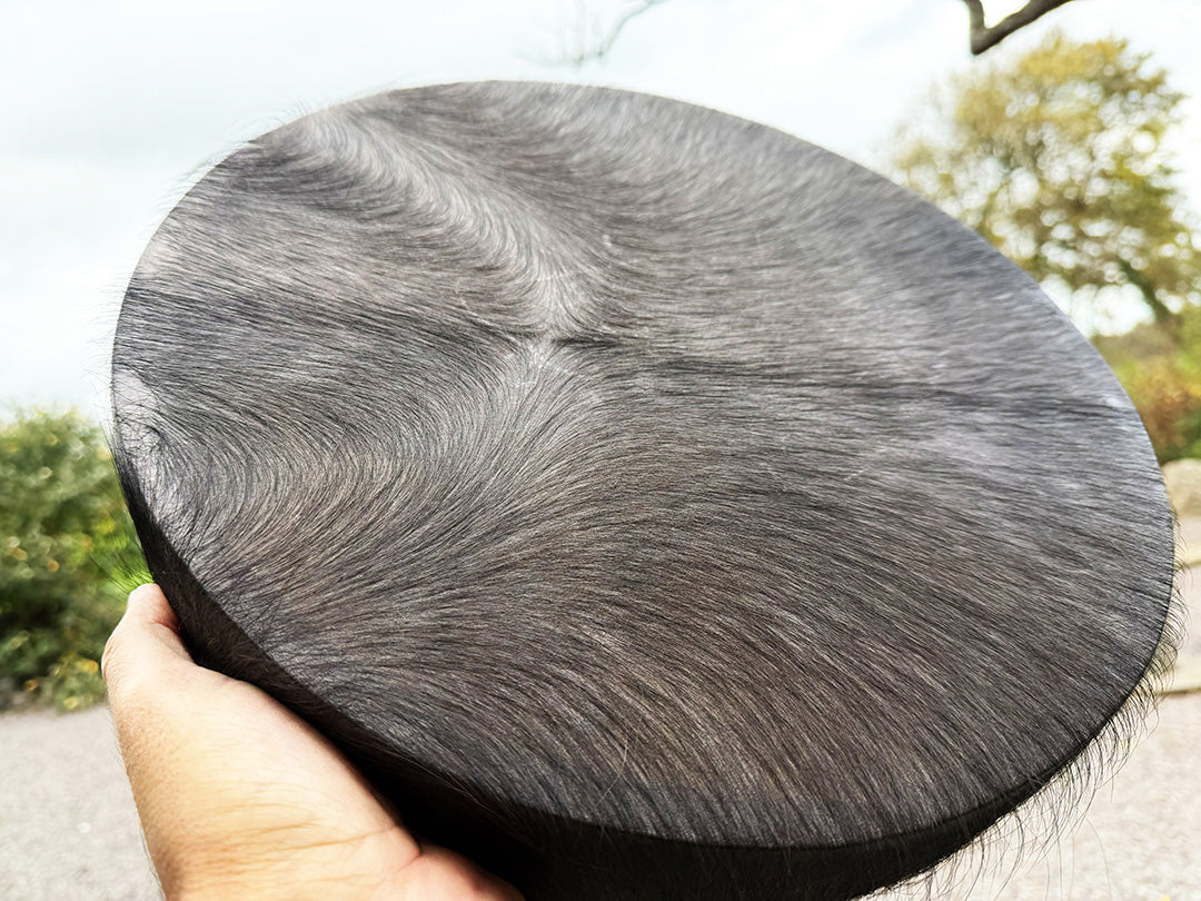 14" Buffalo Shamanic Drum Spiral Spread Lace