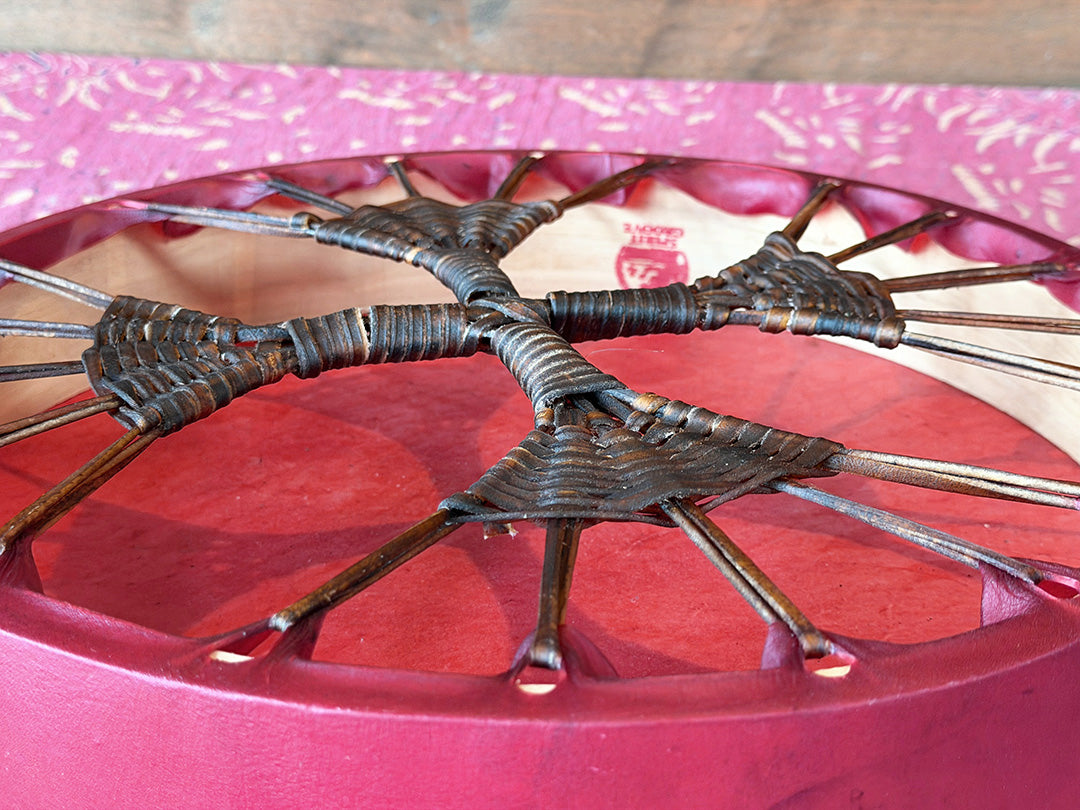 14" Buffalo Shamanic Drum Extended Cross Lace