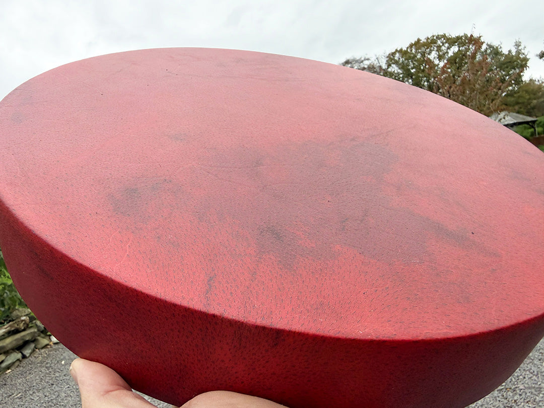 16" Buffalo Shamanic Drum Ankh Lace