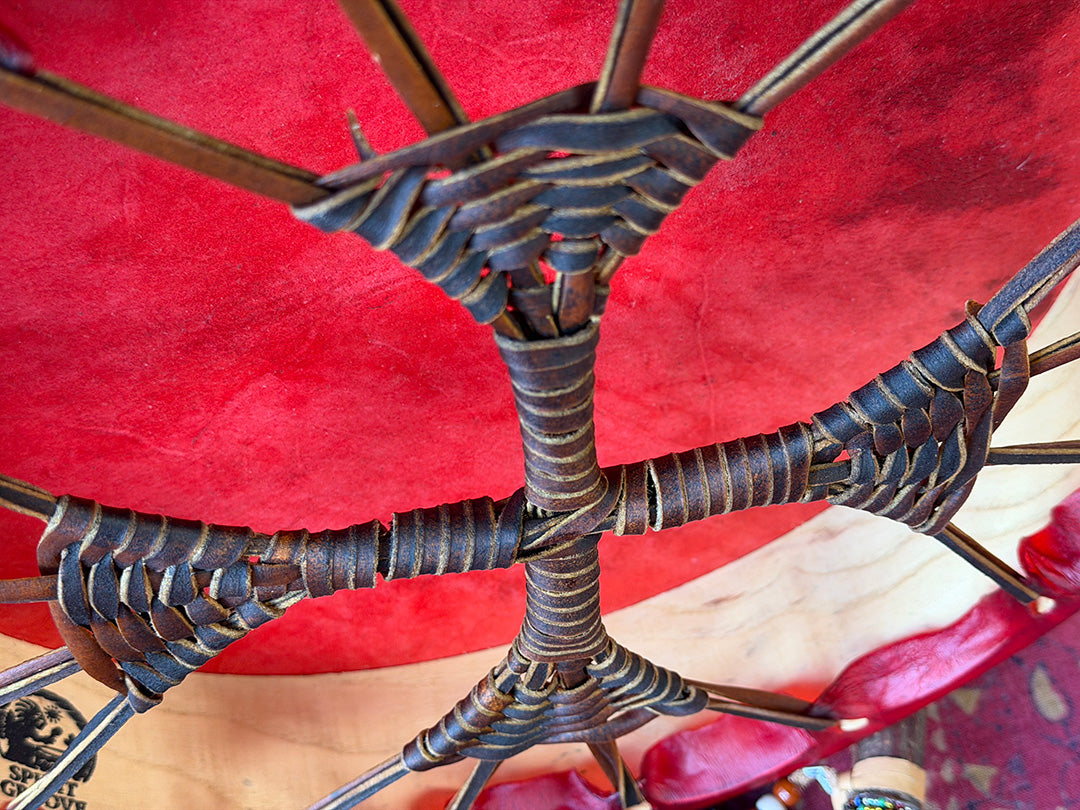 16" Buffalo Shamanic Drum Falcon Lace