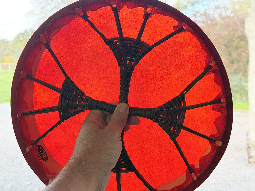 16" Buffalo Shamanic Drum Falcon Lace