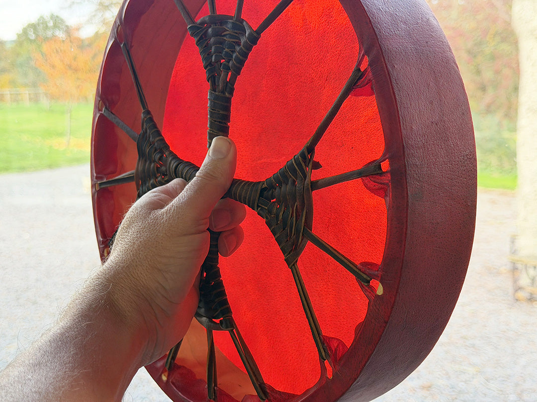 16" Buffalo Shamanic Drum Falcon Lace