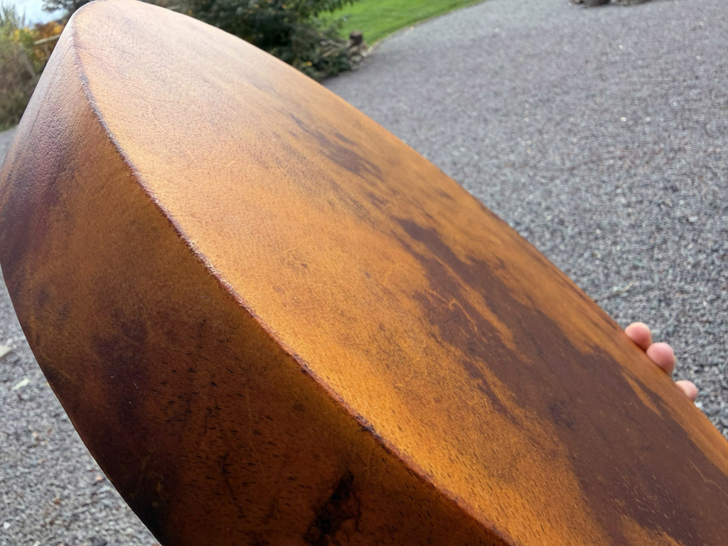 16" Buffalo Shamanic Drum Spiral Spread Lace