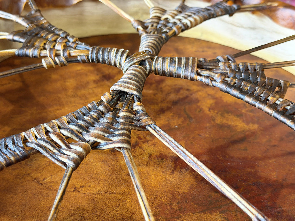 16" Buffalo Shamanic Drum Spiral Spread Lace