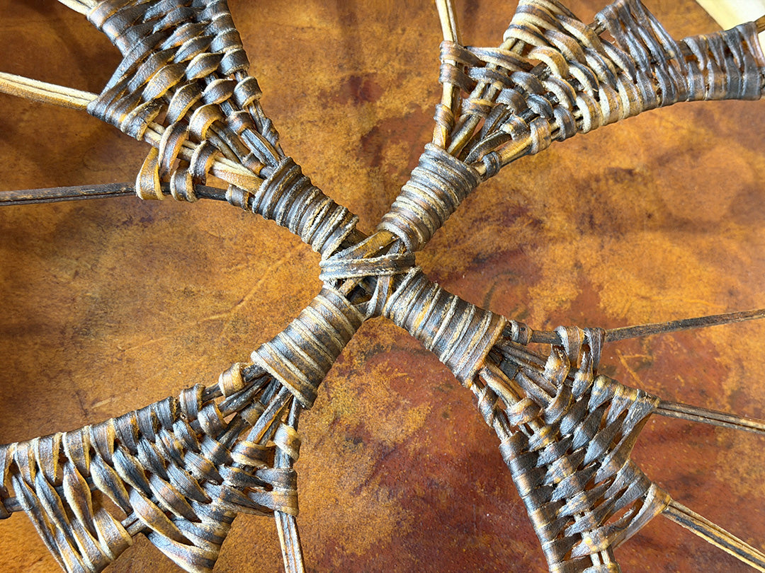 16" Buffalo Shamanic Drum Spiral Spread Lace