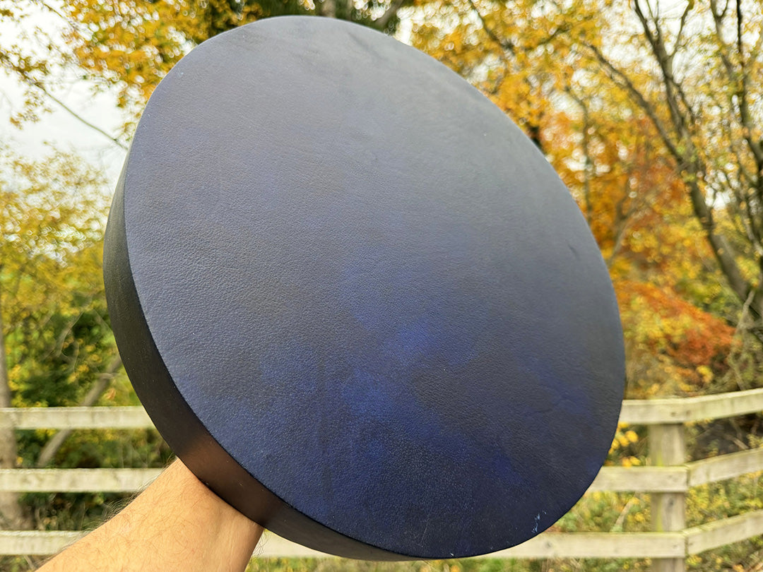 16" Buffalo Shamanic Drum Hybrid Spiral Cross