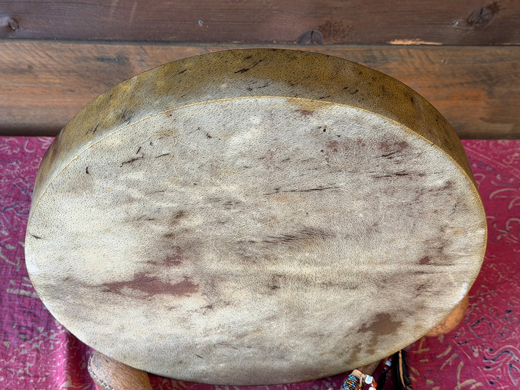 18" Buffalo Shamanic Drum Five Way Cross