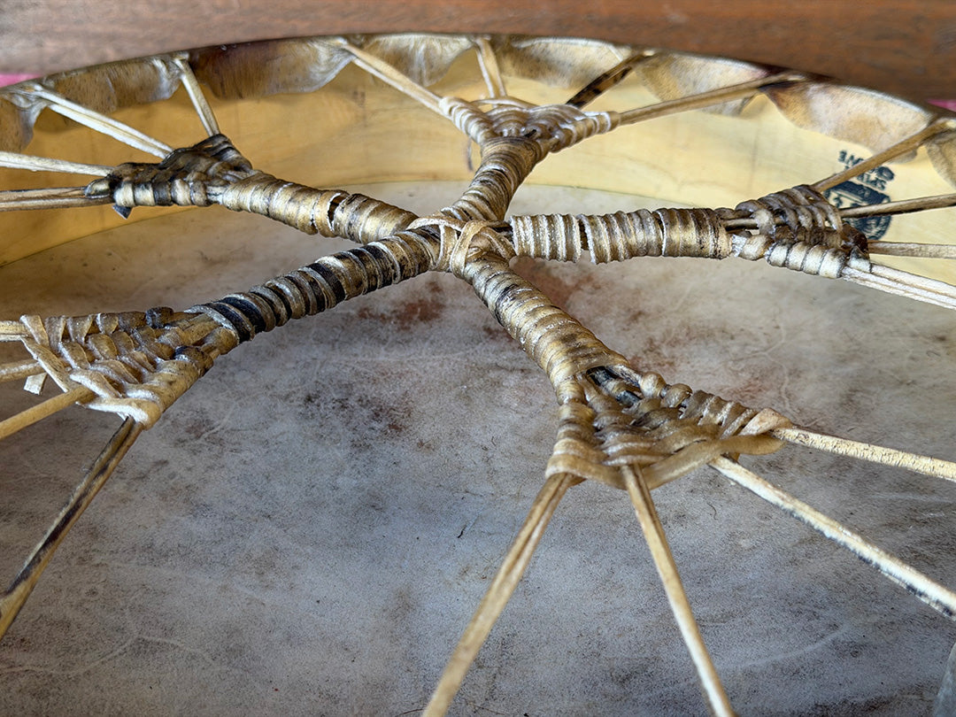 18" Buffalo Shamanic Drum Five Way Cross