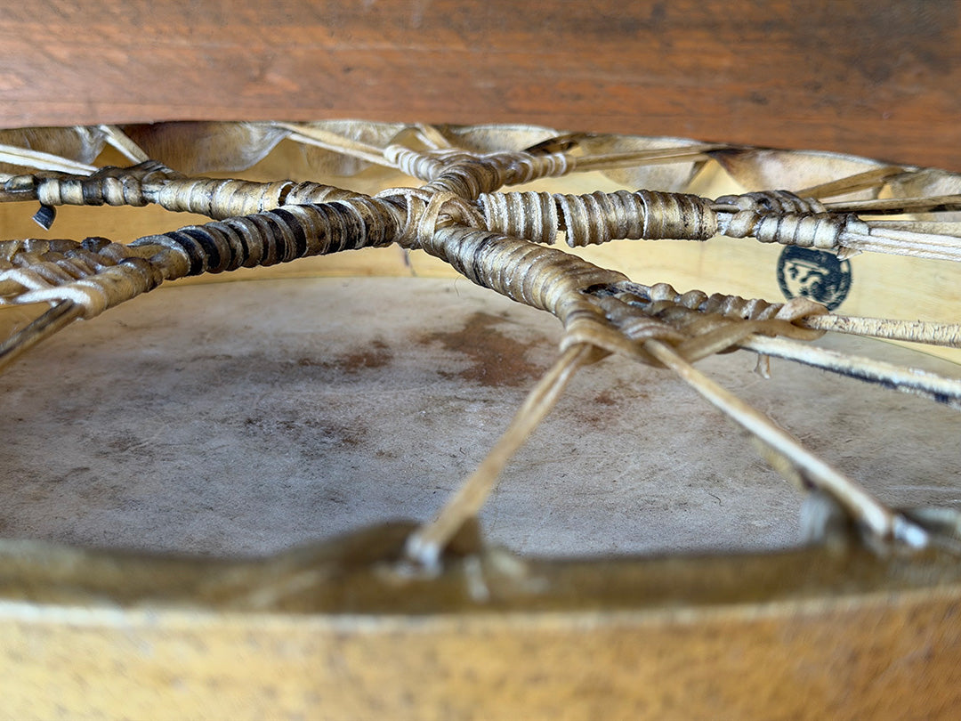 18" Buffalo Shamanic Drum Five Way Cross