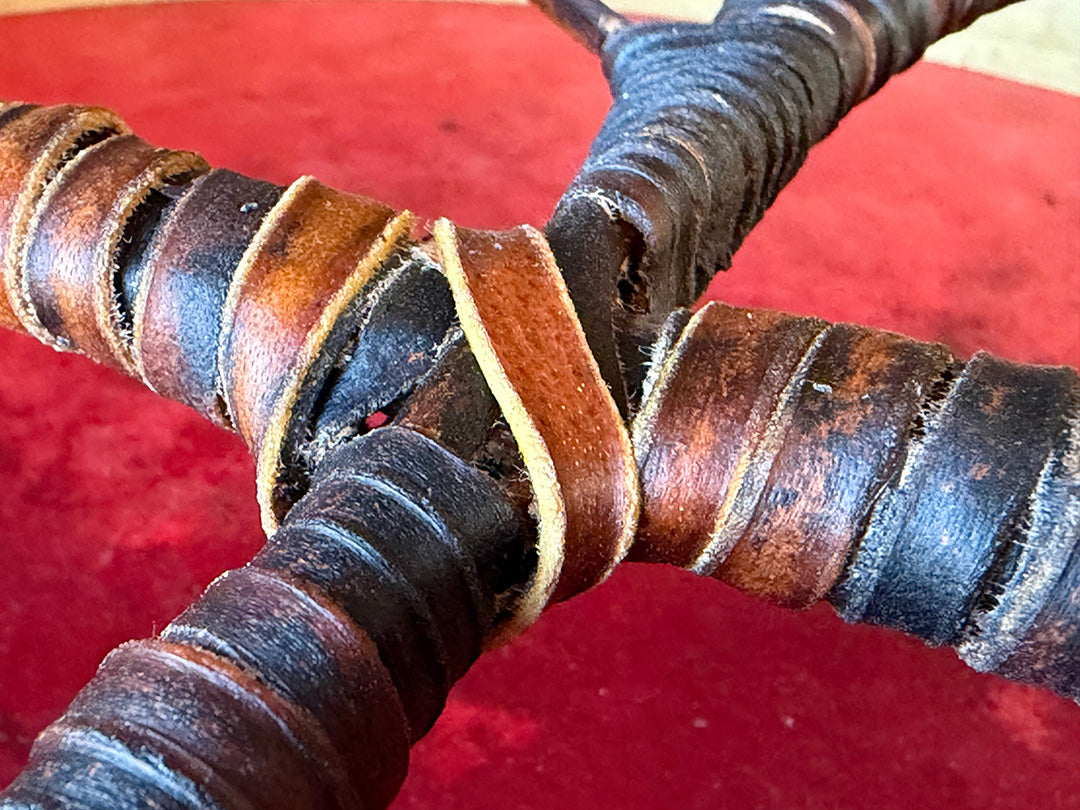 18" Buffalo Shamanic Drum Two Way Spiral Lace