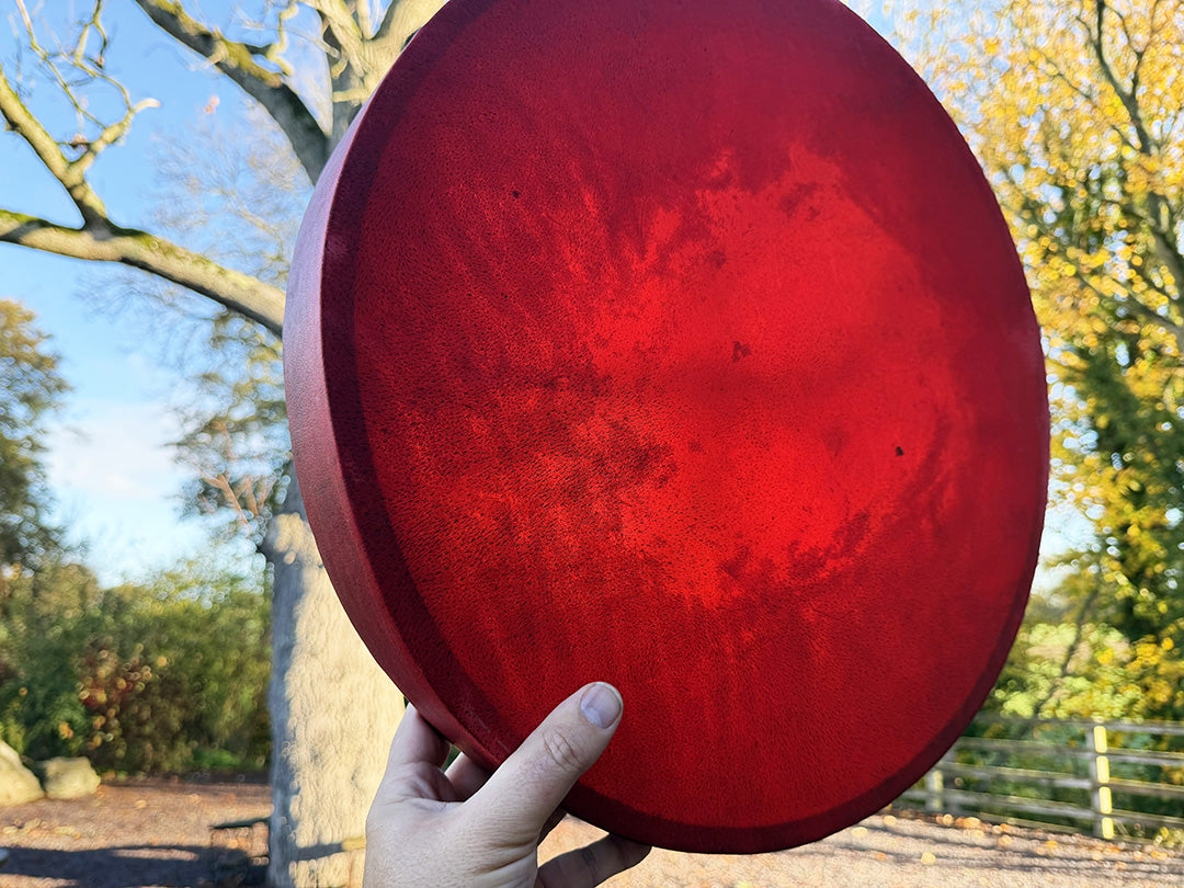 18" Buffalo Shamanic Drum Two Way Spiral Lace