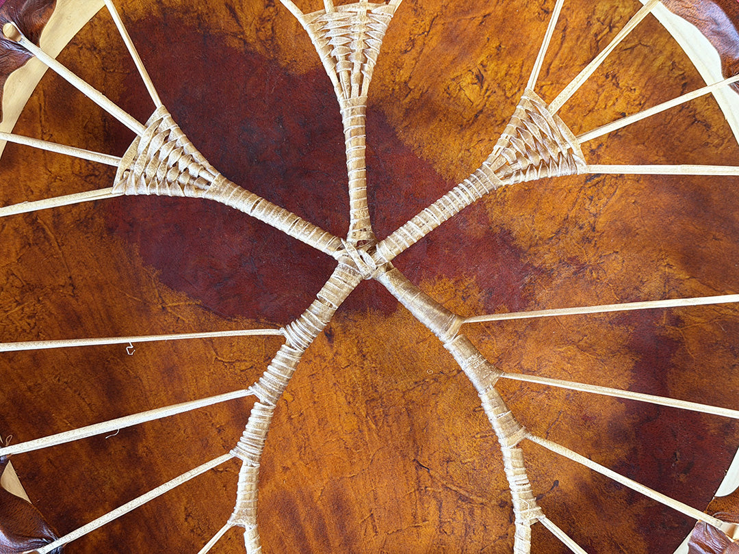 20" Buffalo Shamanic Drum Ankh Lace