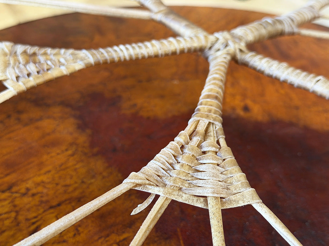 20" Buffalo Shamanic Drum Ankh Lace