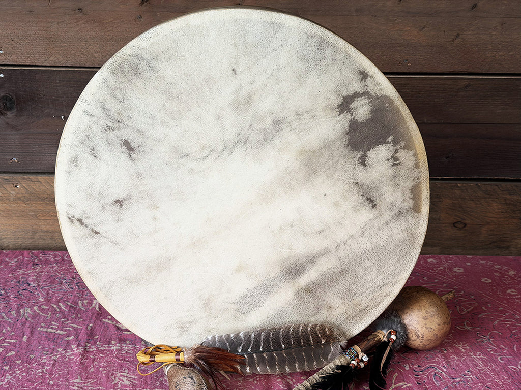 22" Buffalo Shamanic Drum Five Way Cross