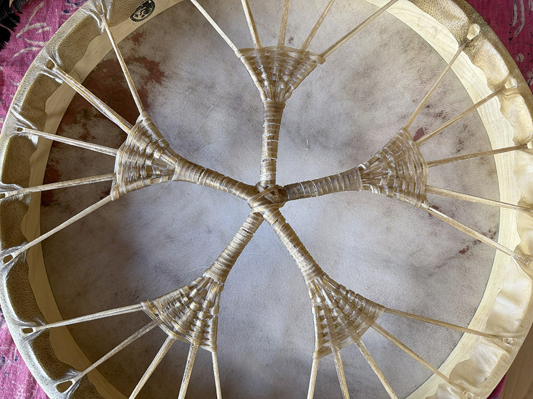 22" Buffalo Shamanic Drum Five Way Cross