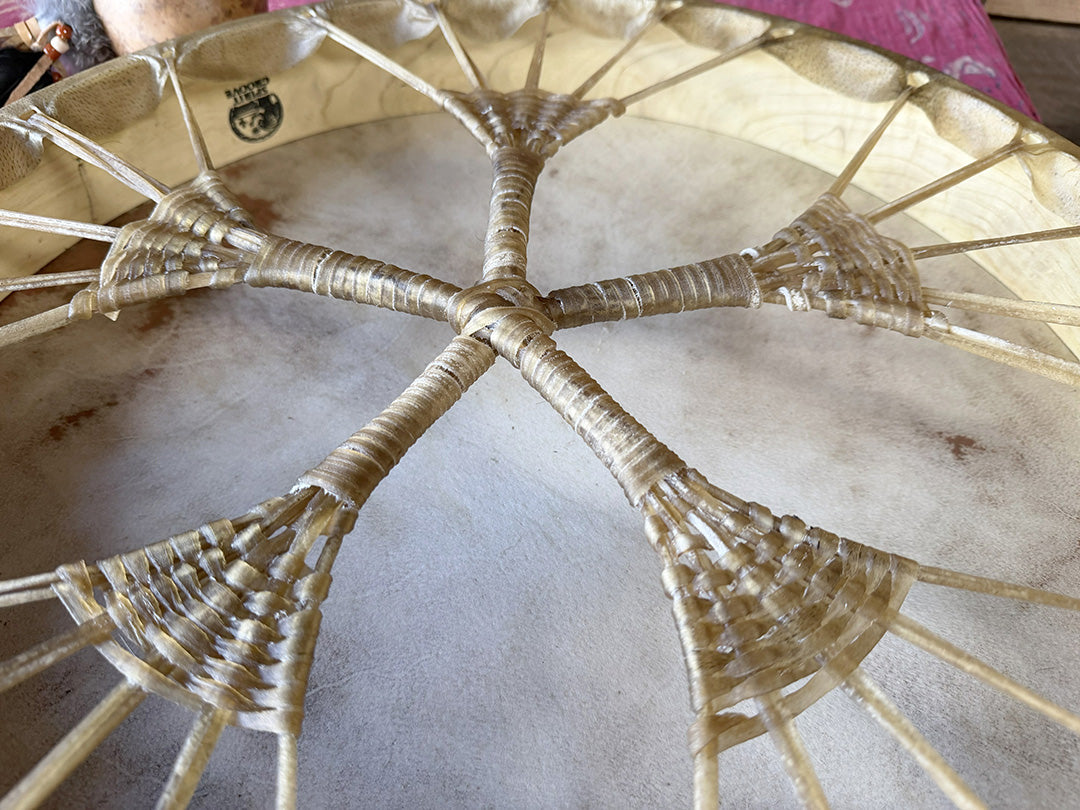 22" Buffalo Shamanic Drum Five Way Cross